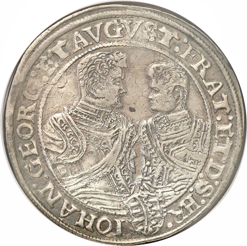 Niemcy, Saksonia. Krystian II, Jan Jerzy I i August. Talar 1606